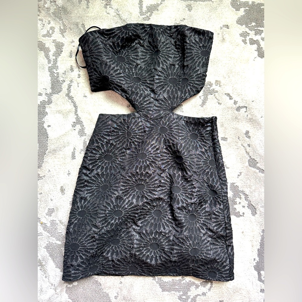 Princess Polly black mini dress with cutouts size 0
